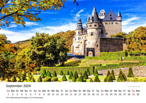 Edition Seidel Premium Kalender Schönes Deutschland 2024 Format DIN A3 Wandkalender Schloss Neuschwanstein Allgäuer Alpen Saarschleife Lüneburger Heide