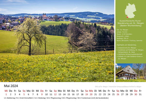 Edition Seidel Premium Kalender Wanderparadies Deutschland 2024 Format DIN A3 Wandkalender Naturkalender 12 Fantastische Touren Infos Highlights Wanderwege Wanderung Christian Müringer