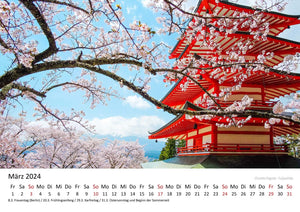 Edition Seidel Premium Kalender Japan 2024 Format DIN A3 Wandkalender Asien Pazifik Fuji Nationalpark Tempel