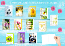 Laden Sie das Bild in den Galerie-Viewer, Edition Seidel Set 12 exklusive Geburtstagskarten mit feiner Gold- oder Silberprägung und Umschlag. Glückwunschkarte Grusskarte zum Geburtstag. Mann Frau Happy Birthday Card
