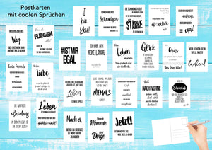 Edition Seidel Set 50 Postkarten Leben & Momente mit Sprüchen - Karten mit Spruch - Geschenk - Dekoidee, Liebe, Freundschaft, Leben, Motivation, Geburtstagskarten Postkarte