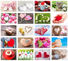 Laden Sie das Bild in den Galerie-Viewer, Set 20 Postkarten mit Herz Motiven - Postkarten zur Hochzeit - Geschenkidee - Hochzeitsspiel - Postkarten Liebe - Valentinstag - Geburtstag - Danke
