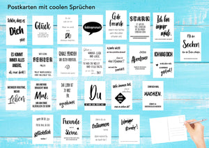 Edition Seidel Set 50 Postkarten Leben & Momente mit Sprüchen - Karten mit Spruch - Geschenk - Dekoidee, Liebe, Freundschaft, Leben, Motivation, Geburtstagskarten Postkarte