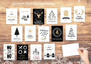 Edition Seidel Set 100 Weihnachtspostkarten (2x50) Weihnachten Karten Postkarten Weihnachtskarten