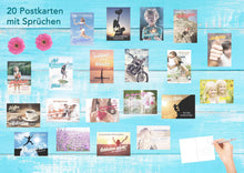 Laden Sie das Bild in den Galerie-Viewer, Set 20 Postkarten mit Sprüchen - Karten mit Spruch - Geschenkidee - Dekoidee - Liebe, Freundschaft, Leben, Motivation, lustig – Postcrossing - Geburtstagskarten
